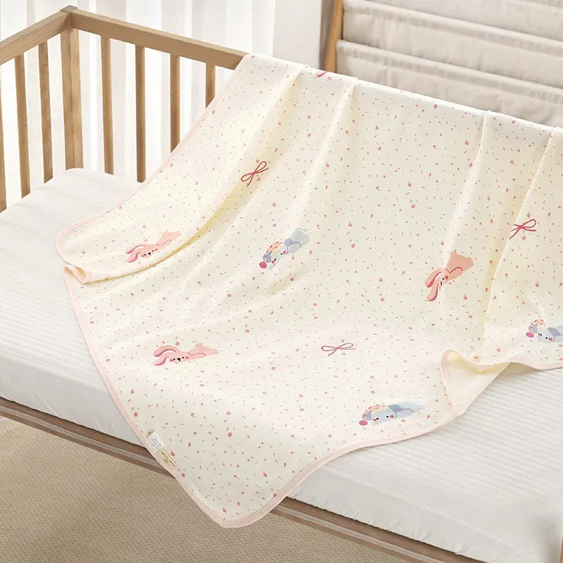 100% Organic Knit Cotton Baby Swaddle Blanket - Ultra-Soft Newborn Receiving Blanket & Nursery Crib Cover