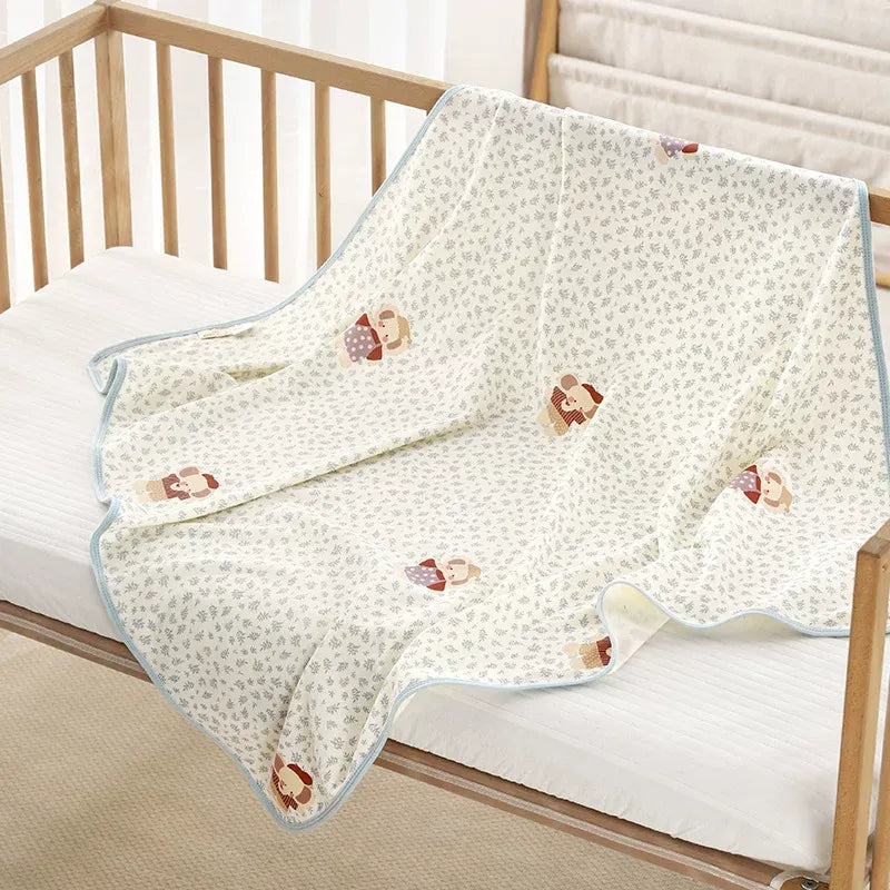 100% Organic Knit Cotton Baby Swaddle Blanket - Ultra-Soft Newborn Receiving Blanket & Nursery Crib Cover